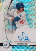 2020 Bowman Sterling Prospect Autographs #AP Andy Pages Wave Refractor Baseball Card