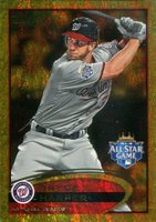 2012 Topps Update #US299 Bryce Harper Batting-Gold Sparkle Baseball Card