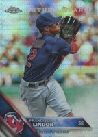 2016 Topps Chrome #3 Francisco Lindor Fielding-Prism Refractor Baseball Card