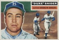 1956 Topps #150w Duke Snider White Back Baseball Card