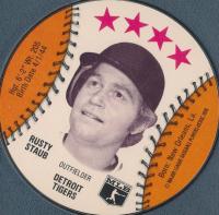 1976 Isaly's Sweet William Disc # Rusty Staub Baseball Card