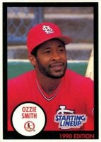 1990 Kenner Starting Lineup  # Ozzie Smith Black & White Border Baseball Card