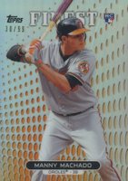 2013 Finest #80 Manny Machado Orange Refractor Baseball Card