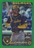 2024 Topps Chrome Update #USC30 Jackson Chourio Green Refractor Baseball Card