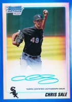 2010 Bowman Chrome Draft Picks & Prospects #BDPP92 Chris Sale Autograph-Blue Refractor Baseball Card