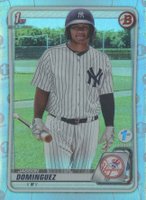 2020 Bowman 1st Edition #BFE8 Jasson Dominguez Sky Blue Foil Baseball Card