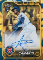 2024 Topps Gilded Collection Topps Chrome Gold Autographs #CGAAC Alexander Canario Blue/Gold Baseball Card