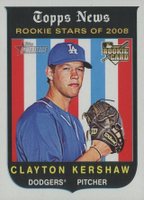 2008 Topps Heritage  #595 Clayton Kershaw Baseball Card