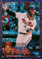 2023 Topps Chrome #3 Bryce Harper Purple Speckle Refractor Baseball Card