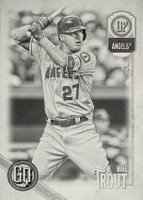 2018 Topps Gypsy Queen #1 Mike Trout Black & White Baseball Card