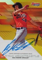 2017 Bowman's Best Best of 2017 Autograph #B17RM Ryan Mountcastle Gold Refractor Baseball Card