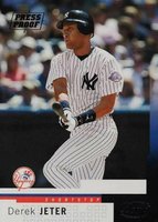 2004 Leaf #56 Derek Jeter Press Proof Silver Baseball Card