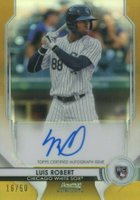 2020 Bowman Sterling Rookie Autographs #LR Luis Robert Gold Refractor Baseball Card