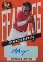 2021 Leaf Valiant Fearless Phenoms Autographs #FPMM7 Marcelo Mayer Orange Baseball Card
