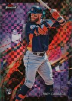 2024 Topps Finest #52 Trey Cabbage Purple Checkerboard Refractor Baseball Card