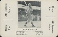 1936 S & S Game # Chuck Klein Baseball Card