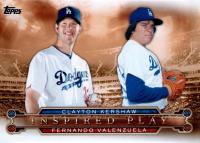 2015 Topps Inspired Play #I-7 Clayton Kershaw/Fernando Valenzuela Baseball Card