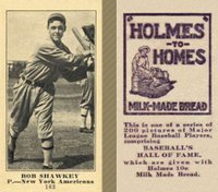 1916 Holmes for Homes Bread #163 Bob Shawkey Baseball Card