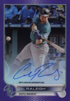 2022 Topps Chrome Rookie Autographs #RACR Cal Raleigh Purple Refractor Baseball Card