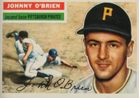 1956 Topps #65g Johnny O'Brien Gray Back Baseball Card