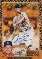 2023 Topps Gilded Collection Topps Chrome Gold Etch Autographs #CGAMG Michael Grove Blue Baseball Card