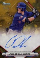 2023 Bowman Sterling Prospect Autographs #PACD Chase Delauter Gold Baseball Card