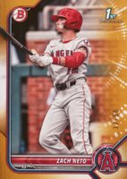 2022 Bowman Draft #BD18 Zach Neto Gold Baseball Card