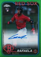 2024 Topps Chrome Update Chrome Baseball Update Series Autographs #ACCR Ceddanne Rafaela Green Refractor Baseball Card