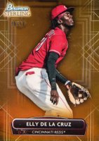 2022 Bowman Sterling #BSP69 Elly de La Cruz Gold Refractor Baseball Card