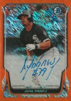 2014 Bowman Chrome Autograph Rookies #JA Jose Abreu Orange Shimmer Refractor Baseball Card