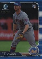 2019 Bowman Chrome #48 Pete Alonso Blue Refractor Baseball Card