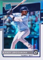 2020 Panini Donruss Optic #51 Randy Arozarena Carolina Blue & White Baseball Card