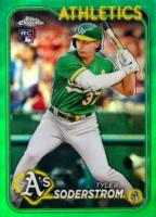 2024 Topps Chrome #298 Tyler Soderstrom Green Refractor Baseball Card