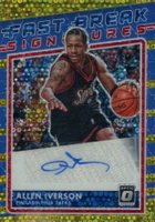 2020 Panini Donruss Optic Fast Break Signatures #FB-AIV Allen Iverson Gold Basketball Card