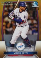 2023 Bowman Chrome National #11 Mookie Betts Gold Baseball Card