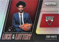 2019 Panini Prizm Luck of the Lottery #7 Coby White Silver Prizm Basketball Card