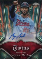 2022 Topps Chrome Club Plaques Autographs #PABB Byron Buxton Red Refractor Baseball Card