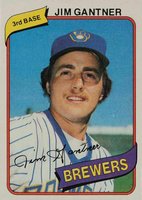 1980 Topps #374 Jim Gantner Baseball Card