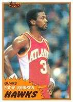 1981 Topps #68 Eddie Johnson East Basketball Card