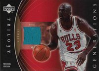 2006 Upper Deck Trilogy Generations Past Memorabilia #MJ Michael Jordan Basketball Card