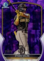 2023 Bowman Chrome Sapphire Edition Prospects #171 Ethan Salas SP-Purple Baseball Card