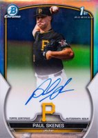 2023 Bowman Draft Chrome Prospect Autograph #CDAPS Paul Skenes Refractor Baseball Card