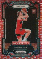 2023 Panini Prizm Monopoly #84 Gradey Dick Red Millionaire Shimmer Basketball Card