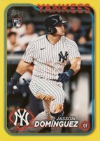 2024 Topps #60 Jasson Dominguez Yellow Baseball Card