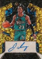 2022 Panini Select Rookie Signatures #RSJIV Jaden Ivey Gold Disco Basketball Card