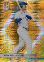 2018 Panini Chronicles Spectra #3 Cody Bellinger Gold Pulsar Baseball Card