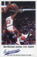 1987 Entenmann's Bulls #23 Michael Jordan Ball Near Feet-Blank Back Basketball Card