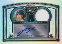 2005 Bowman Sterling #BS-JV Justin Verlander Autograph Relic-Refractor Baseball Card