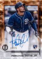 2019 Topps Tribute Autographs #TA-FTJ Fernando Tatis Jr. Orange Baseball Card