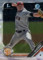 2019 Bowman Prospects Chrome #79 Logan Webb Baseball Card